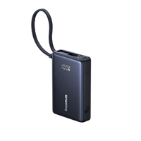 Baseus PicoGo モバイルバッテリー 45W 10000mAh USB-Cケーブル内蔵 Cosmic Black P1007680312300