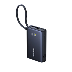 Baseus PicoGo モバイルバッテリー 45W 10000mAh USB-Cケーブル内蔵 Cosmic Black P1007680312300-イメージ1