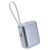 ラスタバナナ PD20W対応 TYPE-C1ポート/USB1ポート TYPE-C直付超小型モバイルバッテリー 10000MAH 10CM ブルー RLI100C20W06BL