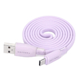 MOTTERU マグネットフラットケーブル USB-A-C 1m ペールアイリス MOT-MGFAC100-PU