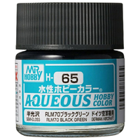 クレオス 水性ホビーカラー H-65 RLM70ブラックグリーン H65RLM70ﾌﾞﾗﾂｸｸﾞﾘ-ﾝ