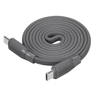 MOTTERU マグネットフラットケーブル USB-C-C 1m スモーキーブラック MOT-MGFCC100-BK