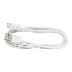 イツワ商事 USB-A to Tupe-C(1．2m)PVCケーブル e angle select ホワイト EDCA03WH-イメージ1