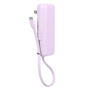 MOTTERU ACモバイルバッテリー 5000mAh ペールアイリス MOT-MBAC5001-PU-イメージ1