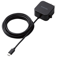 エレコム AC充電器(2．4A/Cケーブル一体型/2．5m) ブラック MPA-ACC21BK