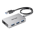 BUFFALO USB3．0 バスパワー 4ポート ハブ マグネット付き シルバー BSH4U300U3SV