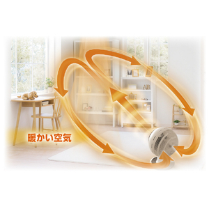 アイリスオーヤマ DCモーター搭載リモコン付サーキュレーター扇風機 ホワイト KCF-SDC182TE5-W-イメージ7