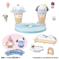 バンダイ ぷちとも Sanrio characters シナモロール&ポチャッコのアイスクリームのおみせ ｻﾝﾘｵﾌﾟﾁﾄﾓｼﾅﾓﾎﾟﾁﾔﾂｺｱｲｽﾉｵﾐｾ