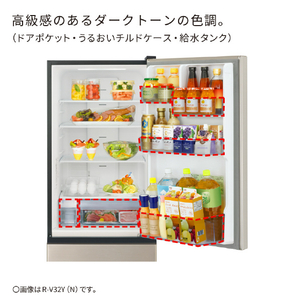 日立 【左開き】315L 3ドア冷蔵庫 グラファイトシルバー RV32YLS-イメージ9