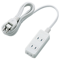 エレコム 電源タップ 雷ガード・ほこり防止シャッター付き(3個口・2m) ホワイト T-KST02-22320WH