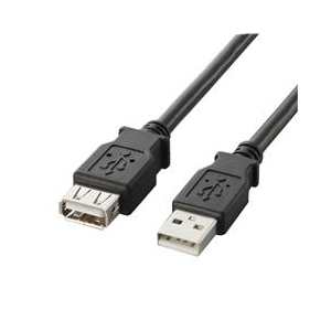 エレコム USB2．0延長ケーブル(A-A延長タイプ) ブラック1.5m U2C-E15BK-イメージ1