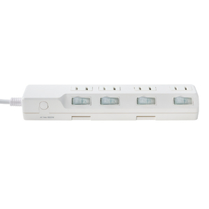 エルパ 耐雷スイッチ付きタップ 4個口5m e angle select ホワイト WLK-R45SWE5-イメージ4