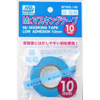 クレオス Mr.マスキングテープ 弱粘着 10mm MT605ﾏｽｷﾝｸﾞﾃ-ﾌﾟｼﾞﾔｸﾈﾝ10N