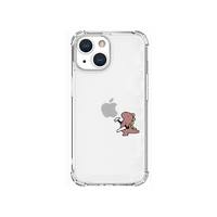 AKAN iPhone 13 mini用ソフトタフケース おしごとザウルス―日曜大工 ピンク AK20943I13MN