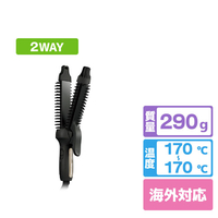パナソニック 2Wayコンパクトブラシアイロン(26mm) ブラック EH-HV42-K