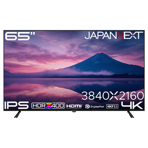 JAPANNEXT 65インチ 液晶ディスプレイ ブラック JN-IPS65U-イメージ2