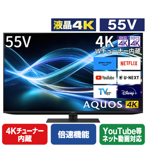 GN2シリーズ 液晶4K 55V 4Kチューナー内蔵 倍速機能 YouTube等ネット動画対応