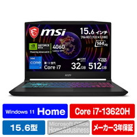 MSI ノートパソコン e angle select Katana 15 B13V ブラック KATANA15-B13VFK-0225JP