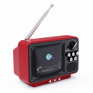 WINTECH 2．8インチ液晶付きポータブルワンセグテレビ レッド TVR-RT1 RD-イメージ2