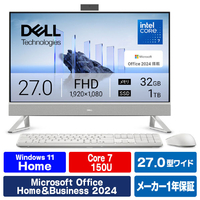 DELL 高性能デスクトップパソコン Dell 27 オールインワン EC27250 パールホワイト AD79-FNHBC