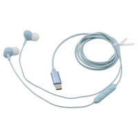 クオリティトラストジャパン USB Type-C用 有線イヤフォン ブルー QTC-0800BL