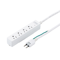 ヤザワ 3Pマグネットフック付タップ4個口2m ホワイト H5HJKP402WH