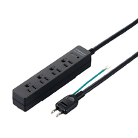 ヤザワ 3Pマグネットフック付タップ4個口2m ブラック H5HJKP402BK