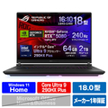 ASUS ノートパソコン ROG Strix SCAR 18 オフブラック G835LWG-U9R5080