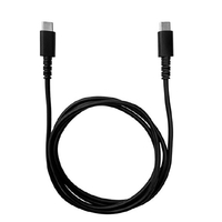 クオリティトラストジャパン やわらかいのに切れにくいケーブル PD対応 USB Type-C to Type-C(1.0m) ブラック QTC-0416BK