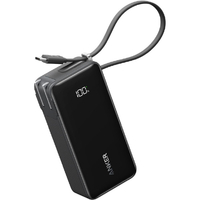 Anker Power Bank (10000mAh, Fusion, Built-In USB-C ケーブル) ブラック A1637N11