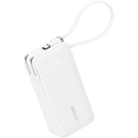 Anker Power Bank (10000mAh, Fusion, Built-In USB-C ケーブル) ホワイト A1637N21
