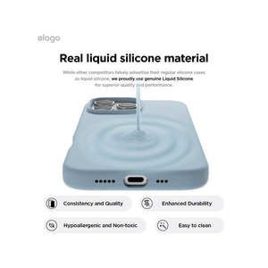 elago iPhone16Pro用シリコンケｰス スカイブルー EL_IPRCSSCS3_SB-イメージ4