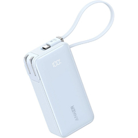 Anker Power Bank (10000mAh, Fusion, Built-In USB-C ケーブル) ブルー A1637N31