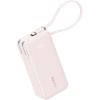 Anker Power Bank (10000mAh, Fusion, Built-In USB-C ケーブル) ピンク A1637N51