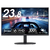 グリーンハウス 23．8型液晶ディスプレイ ブラック EDGH-LCW24S-BK-イメージ1