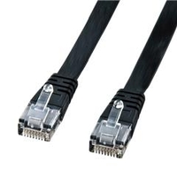 サンワサプライ UTPエンハンスドカテゴリ5より線フラットケーブル(7m) ブラック LA-FL5-07K