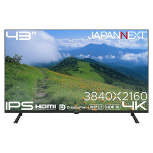 JAPANNEXT 43インチ 液晶ディスプレイ ブラック JN-IPS43U-イメージ2