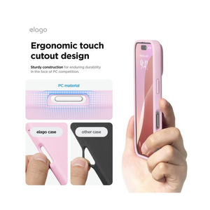 elago iPhone16Pro用シリコンケｰス ホットピンク EL_IPRCSSCS3_HP-イメージ7