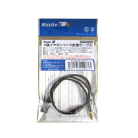 ルートアール 4極イヤホンマイク変換ケーブル ブラック RC-HSC01BK