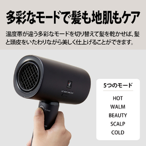 SHARP プラズマクラスタードライヤー Plasmacluster Beauty ブラック系ミッドナイトブラック IB-P80M-B-イメージ13