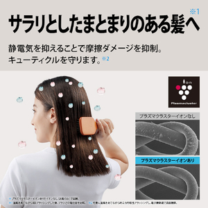 SHARP プラズマクラスタードライヤー Plasmacluster Beauty ブラック系ミッドナイトブラック IB-P80M-B-イメージ8