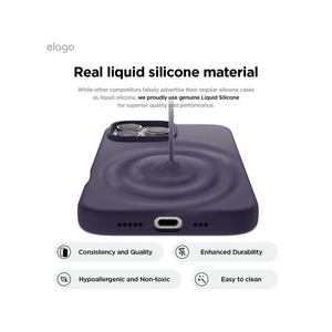 elago iPhone16Pro用シリコンケｰス ディープパープル EL_IPRCSSCS3_DP-イメージ4