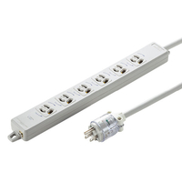 サンワサプライ 医用接地プラグ付き電源タップ(3P・6個口・5m) ホワイト TAP-HPM6-5W