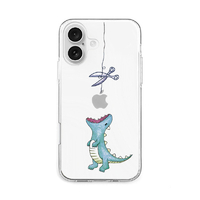 AKAN iPhone 16用ソフトクリアケース はらぺこザウルス グリーン AK26991I16