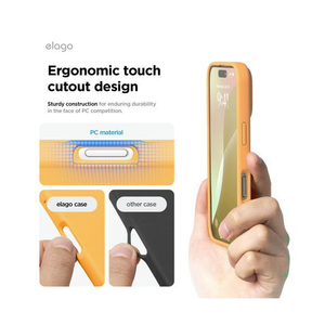 elago iPhone16Pro用シリコンケｰス オレンジ EL_IPRCSSCS3_OR-イメージ7