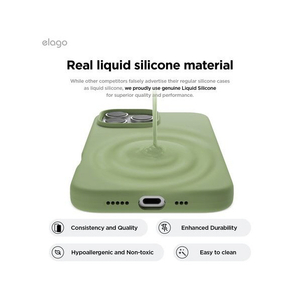elago iPhone16Pro用シリコンケｰス パステルグリーン EL_IPRCSSCS3_PG-イメージ4