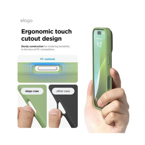 elago iPhone16Pro用シリコンケｰス パステルグリーン EL_IPRCSSCS3_PG-イメージ7