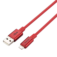 エレコム やわらか耐久Lightningケーブル(2m) レッド ED-UALYSA20RD
