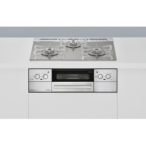 リンナイ 【プロパンガス用】システムキッチン用ガスビルトインコンロ e angle select Lisse カームシルバー、ステンレスごとく ER31W42E5A-LPG-イメージ1